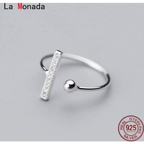 La Monada Little Finger Women Ring 925 Sterling Silver Minimalist Rings For Women 925 Silver Fine Jewerly Rings Woman Adjustable