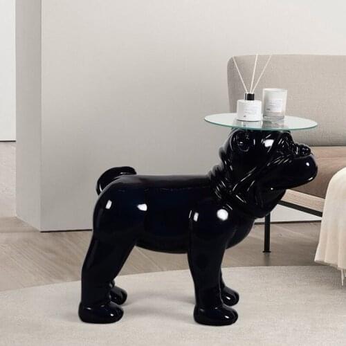 Creative Bulldog Resin Interior Figurines Home Decor Living Room Decoration Nordic Home Accessories Animal Statue Ornaments Dog