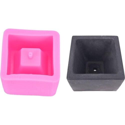 Square Succulent Plant Flower Pot DIY Silicone Mold Gypsum Concrete Vase Mould