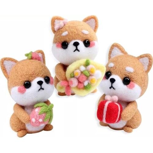 LMDZ Wool Fiber DIY Wool Felt Kit Handle Wool Felt Toys Making Fabric Materials Handcraft Felt Needle For Beginners