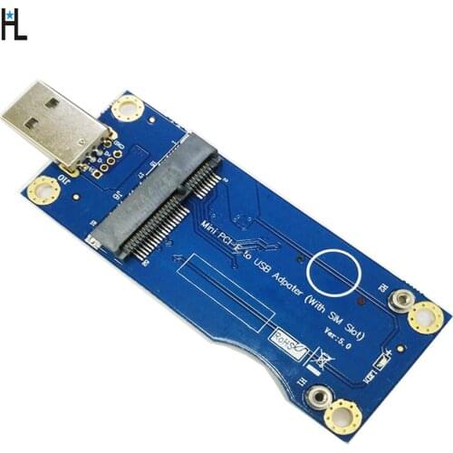 Mini PCI-E to USB Adapter With SIM card Slot for WWAN/LTE Module，Mini PCI-e USB Adapter