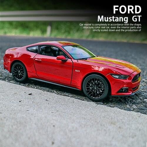 1:24 Ford Mustang GT 2015 Alloy Car Model Diecast Toy Vehicle High Simitation Cars Toys For Children Kids Gifts