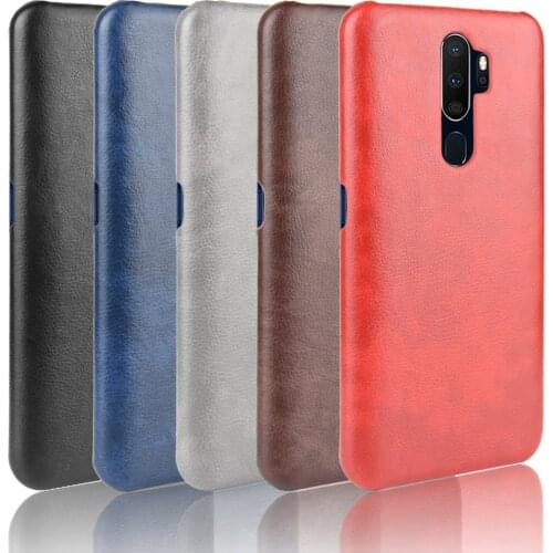 Fashion Litchi Skin PU Leather Hard Back Cover OPPO A5 2020 Case For OPPO A5 2020 A 5 OPPOA5 Protective Phone Bags