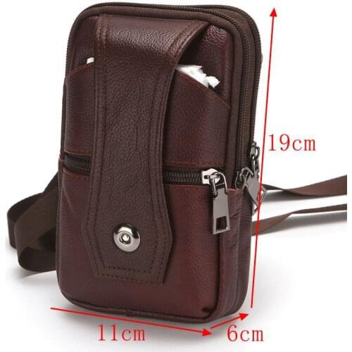 Mens High Quality PU Waist Bag Business Casual Magnetic bag Leather Waist Bag Belt Holder For Man Outdoor Sports Running Bags
