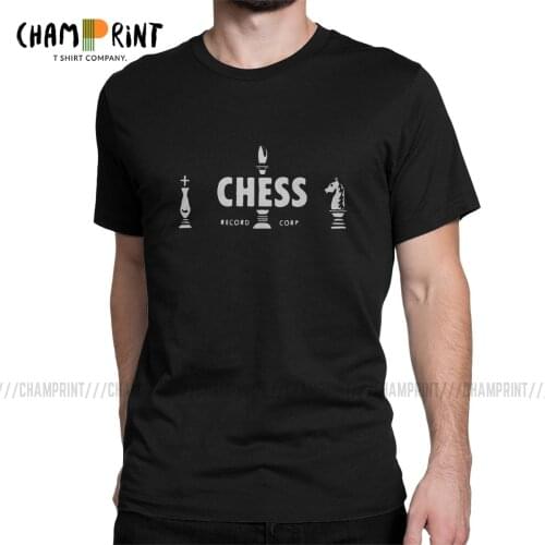 Chess Records Mens T Shirts Intellectual Game Player Funny Tees Short Sleeve O Neck T-Shirts Pure Cotton Printed Clothes