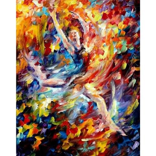 Diamond Art Painting Sets Dancing Full Drill Round Diamond Embroidery Picture Rhinestone Diamond Mosaic Cartoon Home Decor