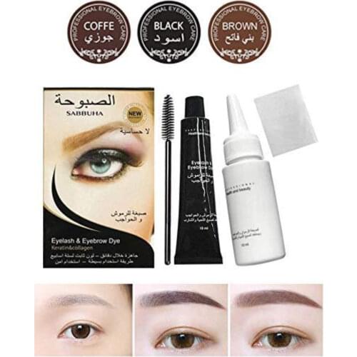 3 Color Eyebrow Dye Kit Fast Tint Easy Dye Eyebrow Gel Professional Eyelash Eyebrow Dye Tint Gel Eyelash Brown Tint Cream Kit