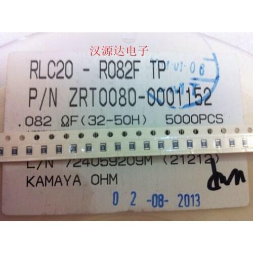 Original new 100% SMD high power chip resistance 0805 R082 0.082R 1% 0.33W RLC20-R082FTP (Inductor)