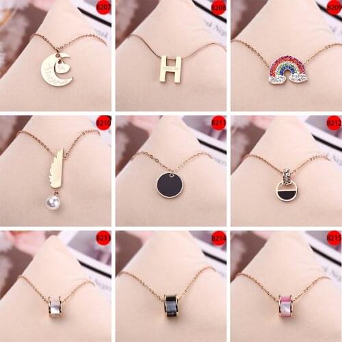 Titanium steel necklace / stainless steel necklace ladies necklace ladies pendant clavicle chain does not fade