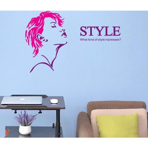 Hair Salon Wall Decal Sticker Barber Shop Scissor Vinyl Window Decals Decor Mural Hairdresser Glass Beauty Salon Sticker