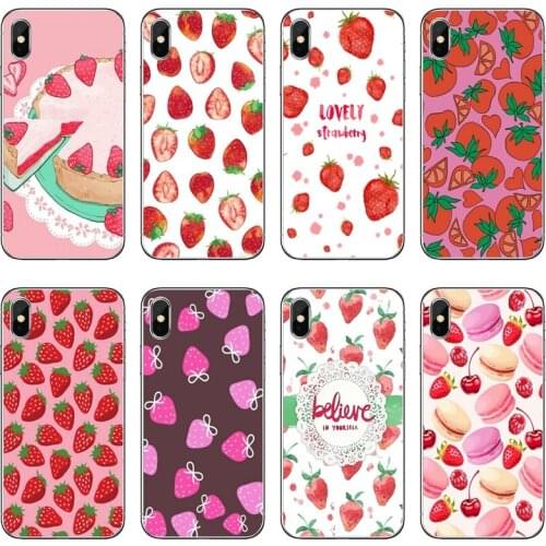 Cherry Fruit Strawberry Transparent Phone Case For iPhone 12 11 Pro Max Mini XS Max XR X 8 7 Plus 6 6S Plus 5 5S SE 2020
