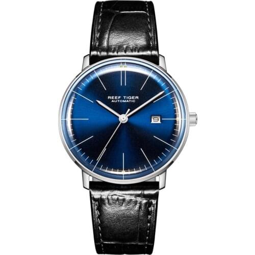Luxury watch men,mens automatic watches Reef Tiger man self wind mechanical wristwatch waterproof ultrathin clock dress relogio