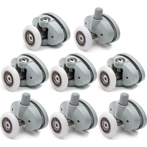 8pcs/lot Shower Rooms Cabins Pulley Shower Room Roller /Runners/Wheels/Pulleys Diameter23mm/25mm Hole distance 26mm