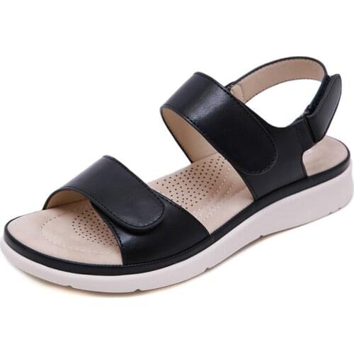 Flat Shoes Woman Heel Platform Sandals Women 2021 Beach Summer Shoes Women Heels Hook Loop Designer Gladiator Sandals Female New