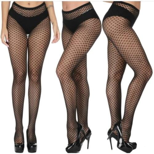 Shengrenmei 2019 Sexy Pantyhose Lattice Grid Pattern Fishnets Panty Women Black Tights