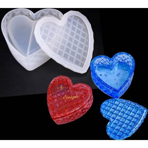 Silicone Resin Molds DIY Craft Heart Jewelry Box Molds Epoxy Resin Mold Jewelry Making Jewelry Tools