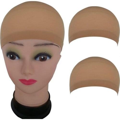 90% Hot Sale!!2Pc Practical Elastic Lace Hairnet Mesh Wig Cap Hair For Weave Hairnets Wig Stretch Mesh Wig Hat Soft Nylon