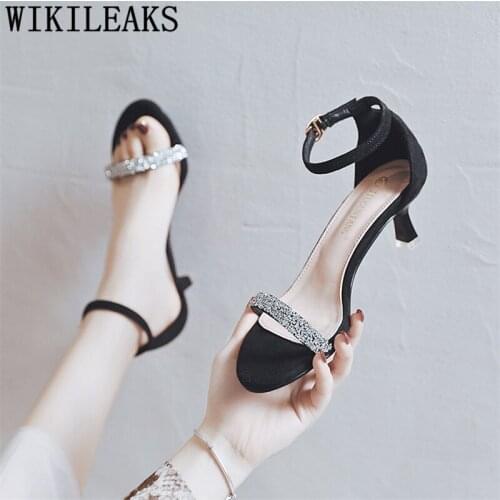 Ladies Glitter High Heels Sandals Women Fashion Designer Shoes Luxury Sandals for Women Summer Mary Jane Shoes Plus Size Women