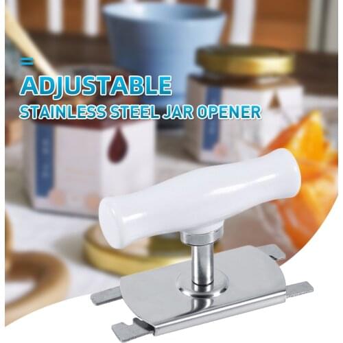 1PC New Manual Stainless Steel Easy Can Jar Opener Adjustable 1-4 Inches Cap Lid Openers Tool Kitchen Gadgets WB 092
