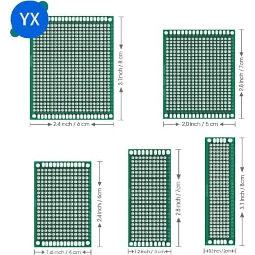 5PCS Electronic PCB Board 5x7cm Diy Universal Printed Circuit Board 5*7cm Double Side Prototyping PCB For Arduino Copper Plate