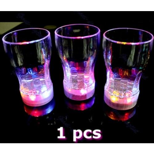 6 LED Light Flashing Decorative Beer Mug Drink Cup For Parties Wedding Clubs wholesale/retail