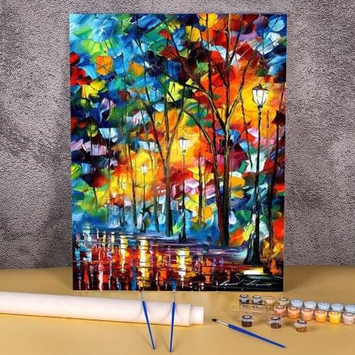 Alley The Dream Paint By Numbers Kit Acrylic Paints 40*50 Canvas Pictures Decorative Paintings For Children Wholesale Art