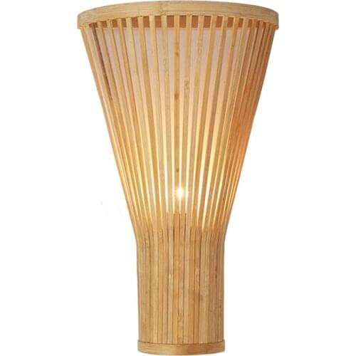 Southeast Asian Bamboo Fan Corridor Wall Lights Handmade Craft Hotel Stair Case Tatami Wall Sconces Hallway Bedroom Lamp