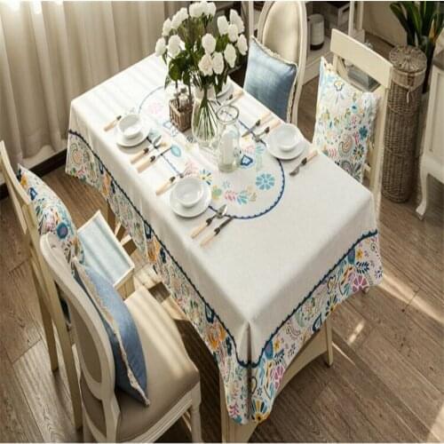 Free Shipping 105 Cotton Polyester Flower Tablecloth Cover Coffee Tea Natural Cup Mat Dinning Decorate Gift Blanket Antependium