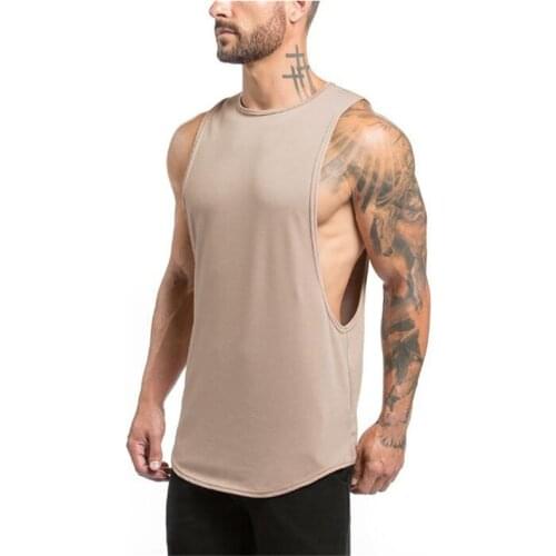 Brand Gyms Clothing Bodybuilding Tank Top Men Fitness Singlet Sleeveless Shirt Cotton Muscle Undershirt Sportwear Vest