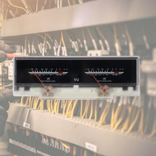 Double pointer VU Meter Stereo Amplifier Board DB Sound Level Indicator Meter Adjustable Backlight With Driver