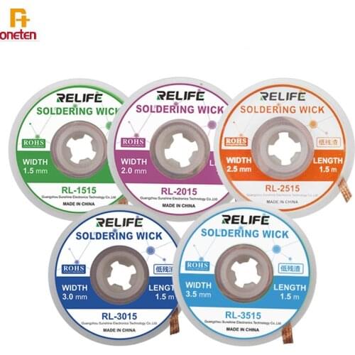 RELIFE Soldering Wick Desoldering Braid Solder Remover Wire For PCB Motheboard Tin Remove Welding Repair Tool 1Pcs 1.5mm 2mm 2.5