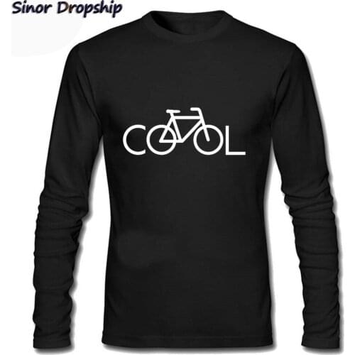 Bike Its Cool Men Autumn Men Poleras Hombre Bicycle Streetwear T-Shirt Mens 100% Cotton Crewneck Long Sleeve Plus Size T Shirt