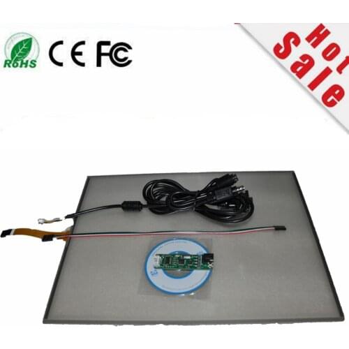 Warranty 1 year new stock 5 pcs / lot 5 wire 15 inch 322*247 resistive usb touch scree panel
