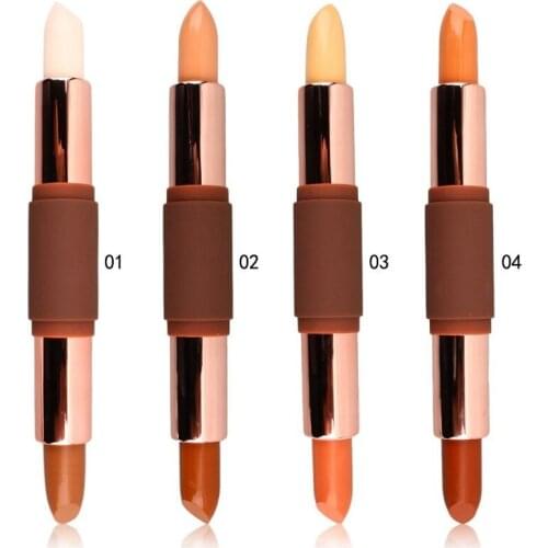 3D Double head Highlight & Concealer Stick Pencil Brighten Skin Face Pigment Makeup Bronzer Illuminator Highlighter Custom Label