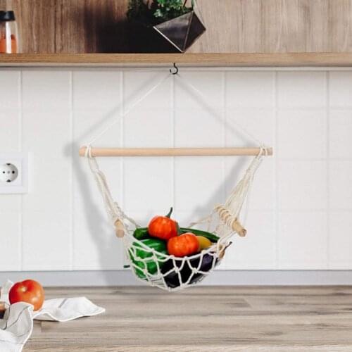 Macrame Storage Rack Hanging Cotton Rope Woven Kitchen Organizer Tools for RV DIY Bohemian Theme Home Space-saving Decorations