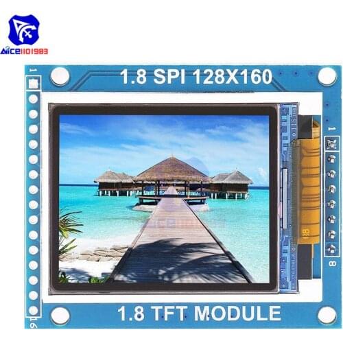 1.8 Inch TFT LCD Display Serial Port Module 160*128 ST7735S with PCB Backplane IO Interface for Arduino Nano 1602 5110 3.3V 5V
