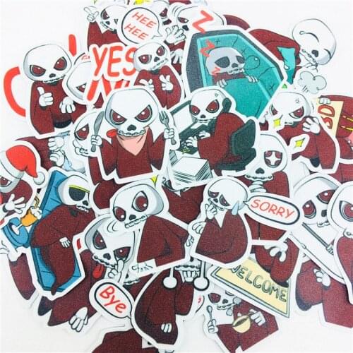 38 Pcs Cute English gimmick For Diary car Decoration Diy Hand-drawn comics girl schoolboy Scrapbooking Children Sticker