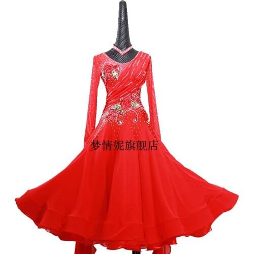 Customize New ballroom dance dress standard ballroom waltz dresses ballroom dance competition dresses custom made MD1106