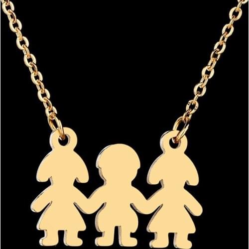 Nextvance Stainless Steel Boy Girl Family Necklace Father Mother Daughter Custom Necklaces Jewelry Wholesale Anniversary Gift