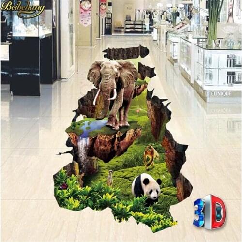 Beibehang Custom Photo Wallpaper Floor Paintings 3D Animals World Paintings Outdoor Paintings papel de parede