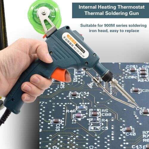 60W Adjustable External Thermal Manual Welding Automatic Feed Soldering Iron Electric Temperature Tool Solder Tool Kit Fast Heat
