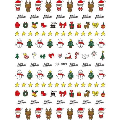 Christmas Nails Art Manicure Back Glue Decal Decorations Design Nail Sticker For Nails Tips Beauty