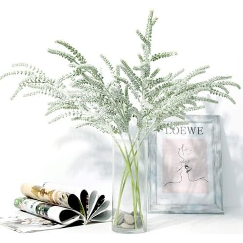 Nordic white-green flocked fake plants plastic artificial flower arrangement supplies home garden decoration flores