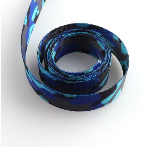 Light Weight Stripes Lanyard Straps Key Fobs webbing Blue Camo Webbing ribbon 20mm Colorful Key Fobs Strap Key chains Accessorie