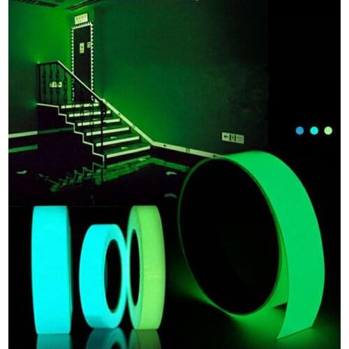 Luminous Fluorescent Tape Self-adhesive Glow In The Dark Sticker Stage Decoration Passage Camping Safety Security Warning Strips