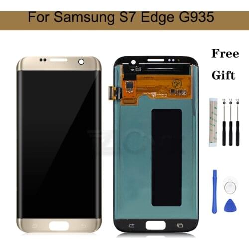Burn Shadow For Samsung S7 edge LCD Display Touch Screen G935 G935FD LCD Digitizer Assembly G935A Screen Replacement