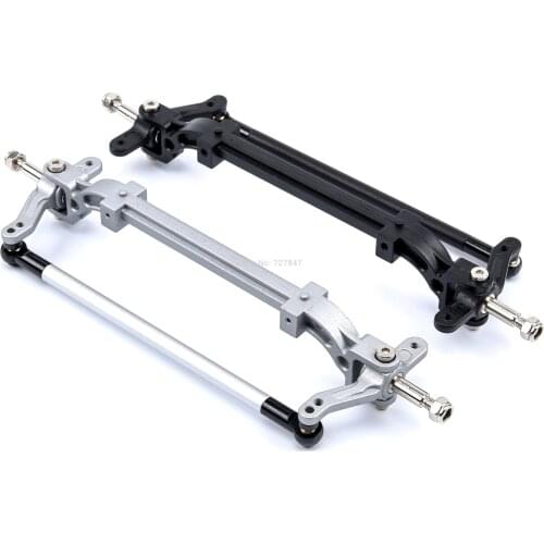 1:14 RC Metal Black / Silver Front Axle Steering Rod Link Pole for 1/14 Tamiya RC Tractor Truck Car