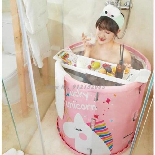Bath Bucket Adult Folding Bath Bucket Household Whole Body Bath Bucket Heat Preservation Sweat Fumigation Dual Purpose Second In