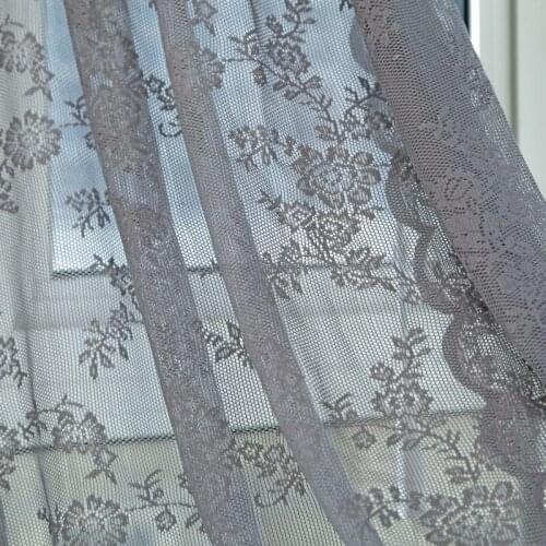 Willow Floral Tulle Curtains Blinds Voile Pastoral Style Willow Floral Window Modern Curtain Tulle Organza Sheer Panel Supplies