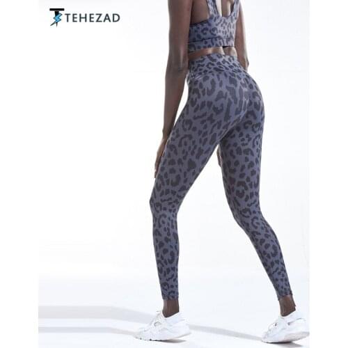 TEHEZAD Women Yoga Pants Sport Elastic Push up High Waist Gym Butt Lift Fitness Seamless Sportwear leggings Plus Size Tights
